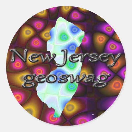 New Jersey Geocaching levert Stickers Geoswag (Voorkant)