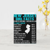 New Jersey Girl Facts Funny Birthday Gift Born In  Kaart (Gele Bloem)