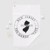 New Jersey Golf Towel State Personalized Golfhanddoek (Insitu)