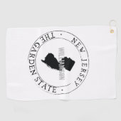 New Jersey Golf Towel State Personalized Golfhanddoek (Horizontaal)