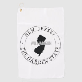 New Jersey Golf Towel State Personalized Golfhanddoek