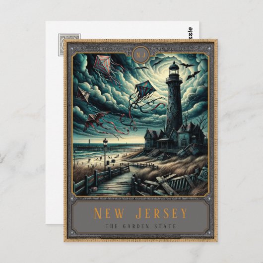 New Jersey | Gotische kunst Briefkaart (Voorkant / Achterkant)