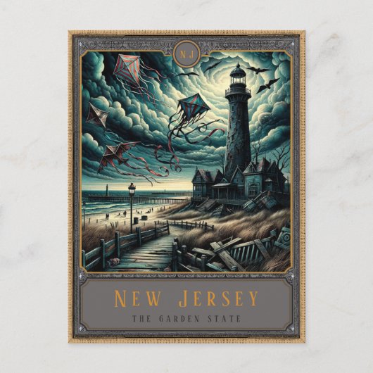 New Jersey | Gotische kunst Briefkaart (Voorkant)