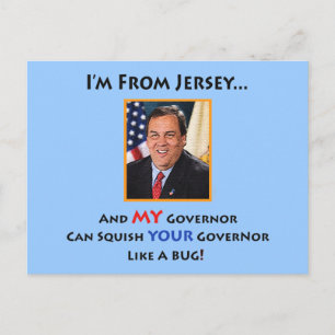 New Jersey Gov. Chris Christie Briefkaart