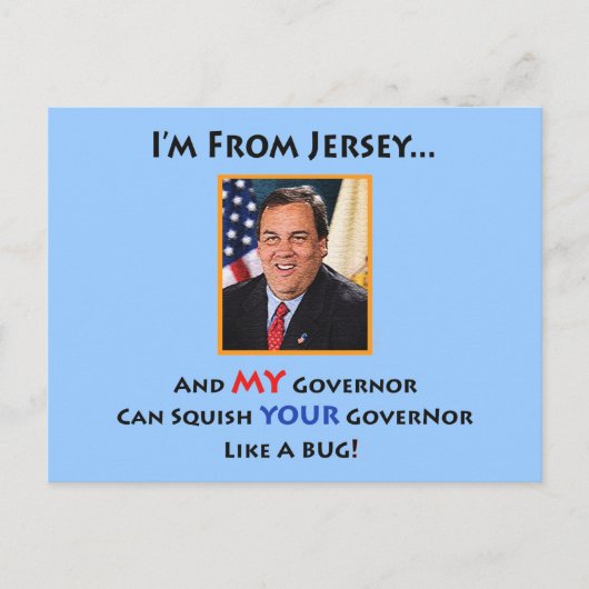 New Jersey Gov. Chris Christie Briefkaart (Voorkant)