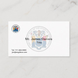 New Jersey Great Seal Visitekaartje