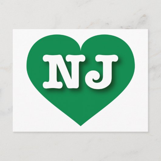 New Jersey Green Heart - Ik hou van NJ Briefkaart (Voorkant)