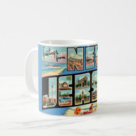  New Jersey Greeting Vintage Postcard Mug Koffiemok