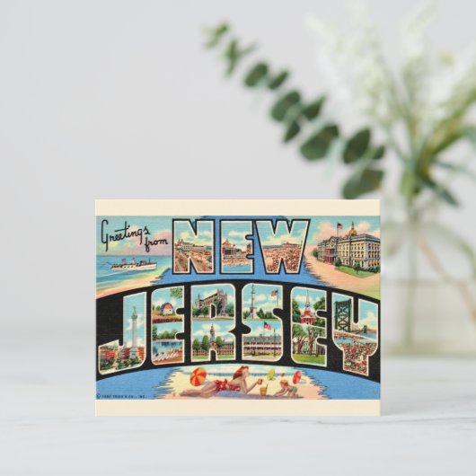 New Jersey Groeten  Briefkaart (Staand voorkant)