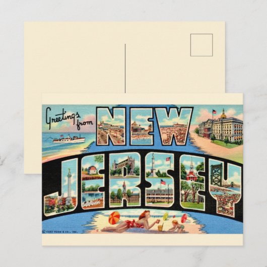 New Jersey Groeten  Briefkaart (Voorkant / Achterkant)
