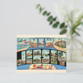 New Jersey Groeten Vintage Ansichtkaart Briefkaart (Staand voorkant)