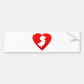 New Jersey hart Bumpersticker (Voorkant)
