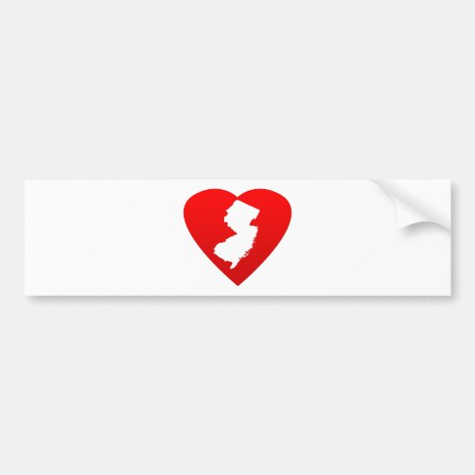 New Jersey hart Bumpersticker (Voorkant)
