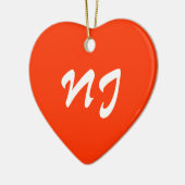 New Jersey Heart Ornament (Links)