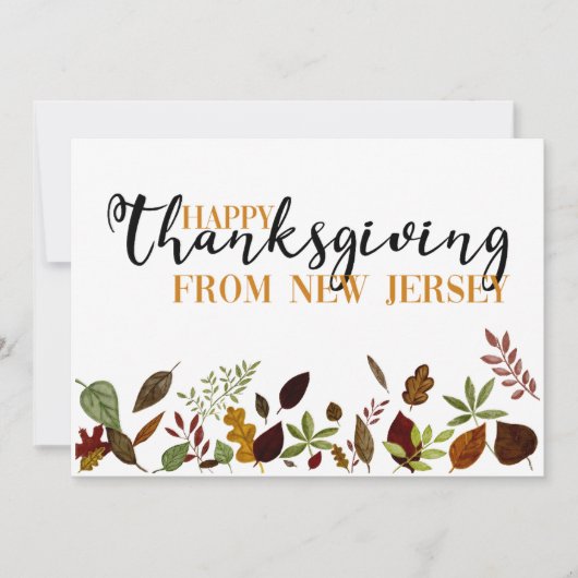New Jersey Herfst Foliage Thanksgiving Card Feestdagenkaart (Voorkant)
