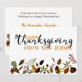 New Jersey Herfst Foliage Thanksgiving Card Feestdagenkaart (Voorkant / Achterkant)