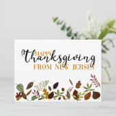 New Jersey Herfst Foliage Thanksgiving Card Feestdagenkaart (Staand voorkant)