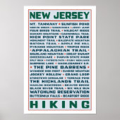 New Jersey Hiking Trails Poster (Voorkant)