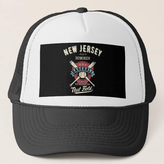 New Jersey Hoboken Baseball Trucker Pet (Voorkant)