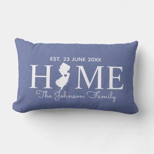 New Jersey home state map gepersonaliseerd gezin Kussen (Voorkant)