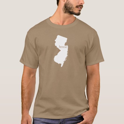 New Jersey Home State NJ T-Shirt (Voorkant)