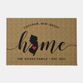 New Jersey Home State Personalized Deurmat (Voorkant)