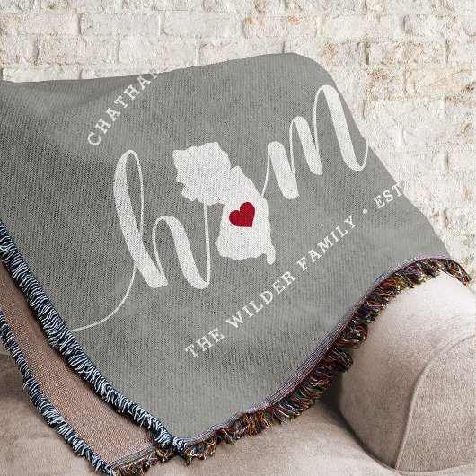 New Jersey Home State Personalized Rustic Deken
