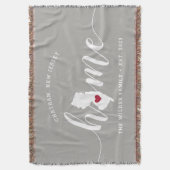 New Jersey Home State Personalized Rustic Deken (Voorkant Verticaal)