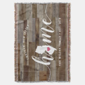 New Jersey Home State Persoonlijke Hout Look Deken (Voorkant Verticaal)