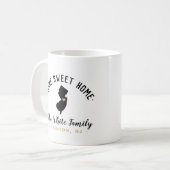 New Jersey Home Sweet Home Familie Monogram Mok (Voorkant links)