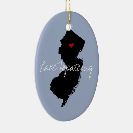 New Jersey Hometown Keramisch Ornament (Rechts)