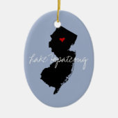 New Jersey Hometown Keramisch Ornament (Voorkant)