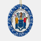 New Jersey Hometown Personalize Keramisch Ornament (Rechts)