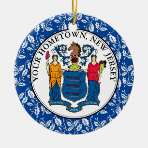 New Jersey Hometown Personalize Keramisch Ornament