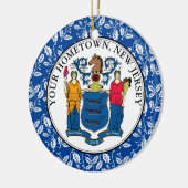 New Jersey Hometown Personalize Keramisch Ornament (Links)