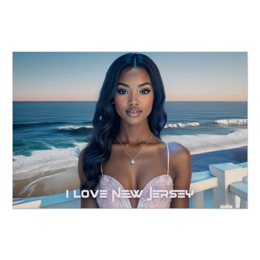 NEW JERSEY - IK HOU VAN NEW JERSEY PERFECT POSTER (Voorkant)