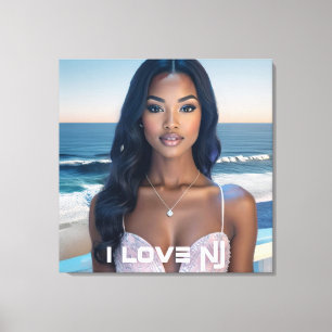 NEW JERSEY - IK HOU VAN NJ CANVAS AFDRUK