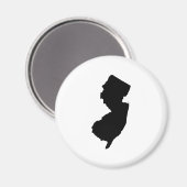 New Jersey in Black en White Magneet (Voorkant / Achterkant)
