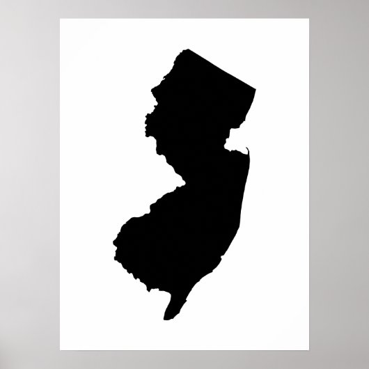 New Jersey in Black en White Poster (Voorkant)