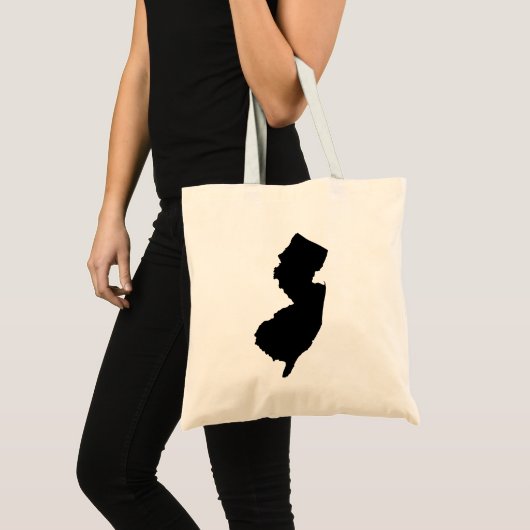 New Jersey in Black en White Tote Bag (Voorkant (product))