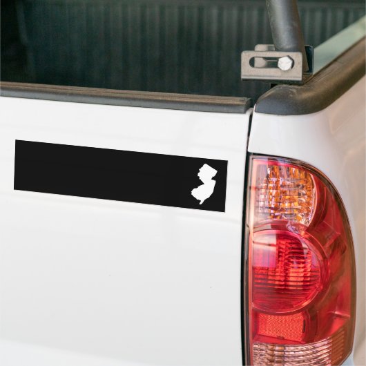 New Jersey in White en Black Bumpersticker (Op Truck)