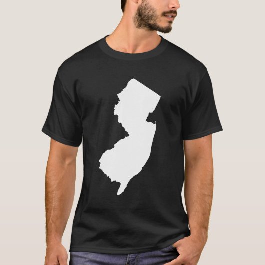 New Jersey in White en Black T-shirt (Voorkant)