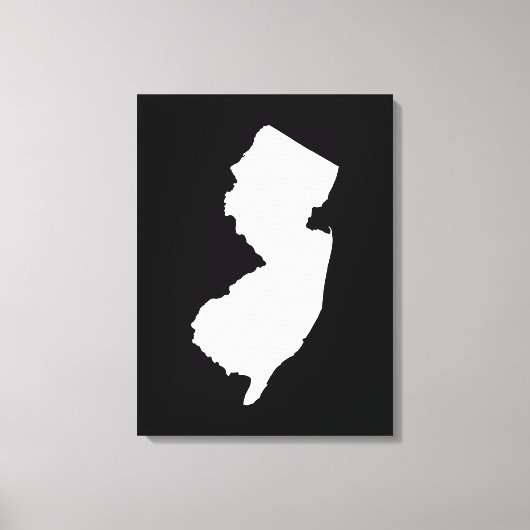 New Jersey in wit en zwart Canvas Afdruk (Voorkant)