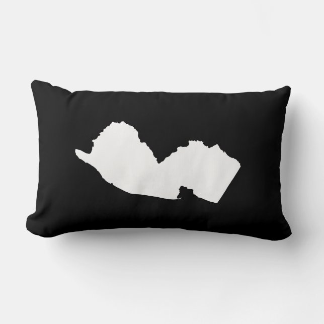New Jersey in wit en zwart Kussen (Voorkant)