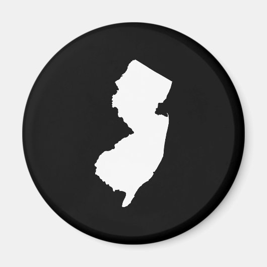 New Jersey in wit en zwart Magneet (Voorkant)