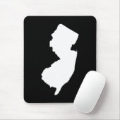 New Jersey in wit en zwart Muismat (Met muis)