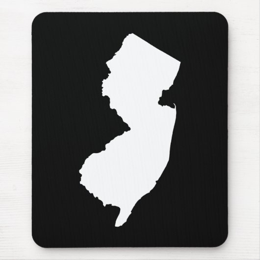 New Jersey in wit en zwart Muismat (Voorkant)