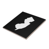 New Jersey in wit en zwart Tegeltje (Zijkant)