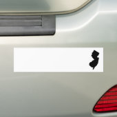 New Jersey in zwart en wit Bumpersticker (Op auto)
