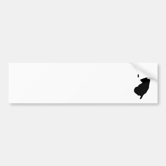 New Jersey in zwart en wit Bumpersticker (Voorkant)